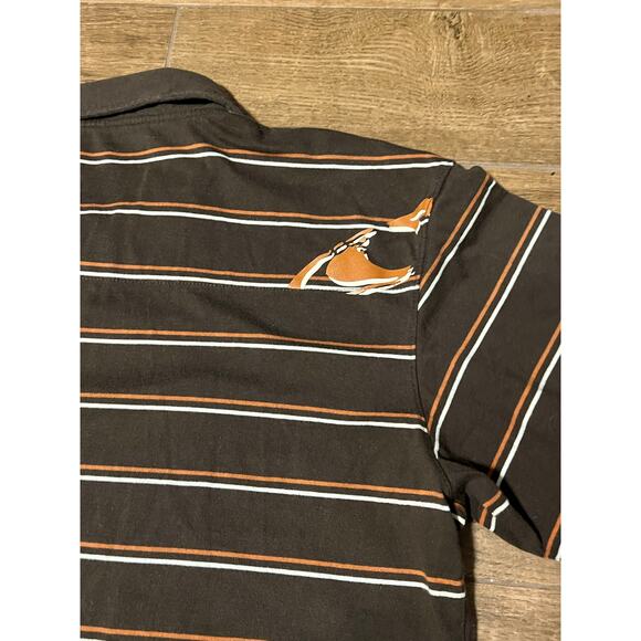 O'neill Polo Shirt Mens Adult XXL Brown Stripes Casual Pocket Surf Logo - Picture 6 of 6